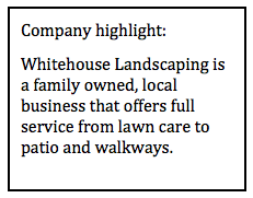 whitehouse landscaping