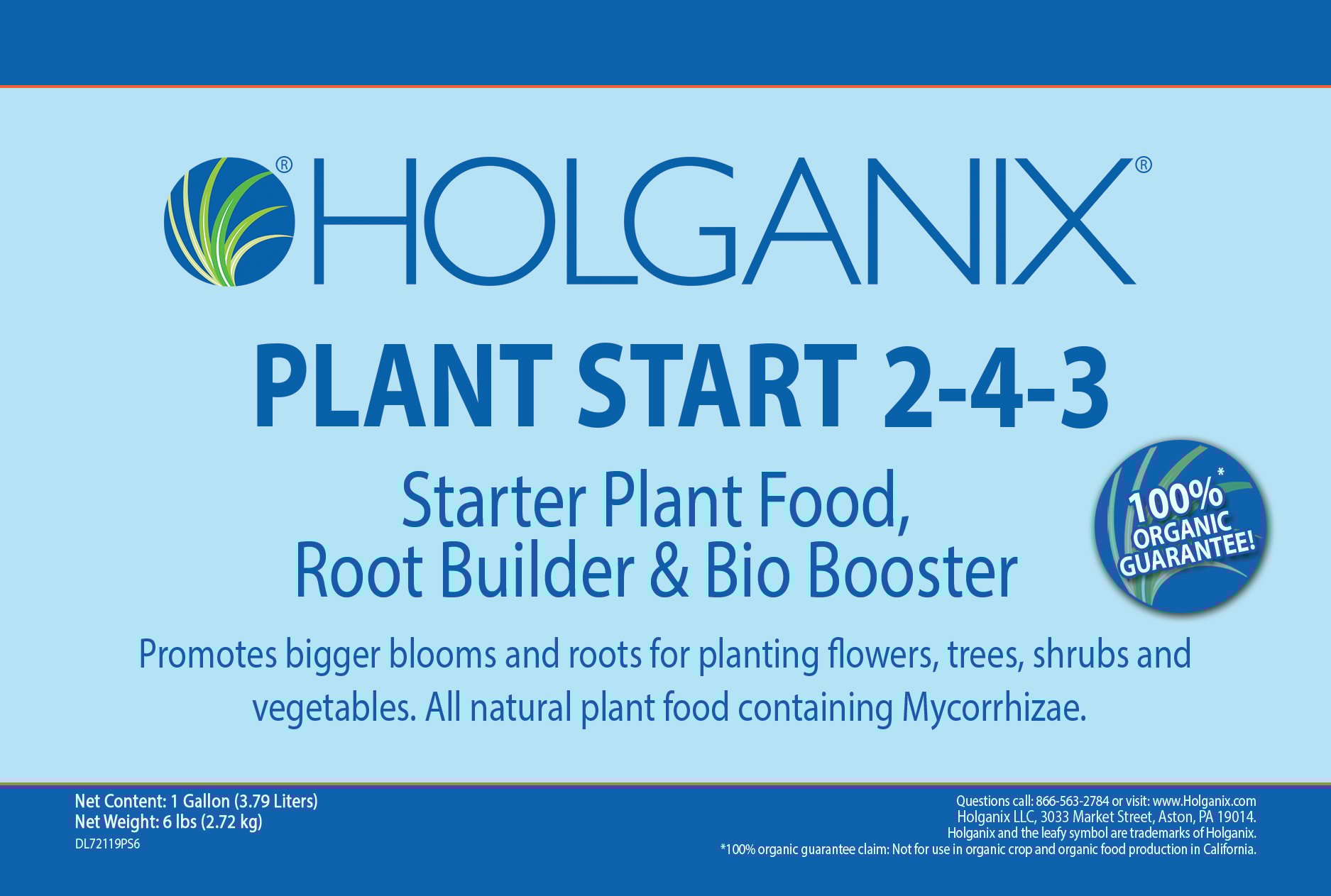 Plant Start Granular label