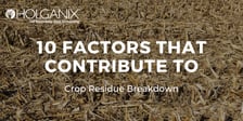 10 Factors That Contribute To Crop Residue Breakdown