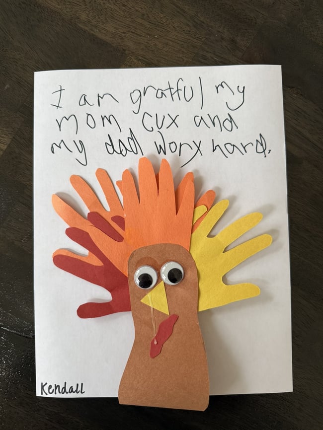 kendall's gratitude turkey